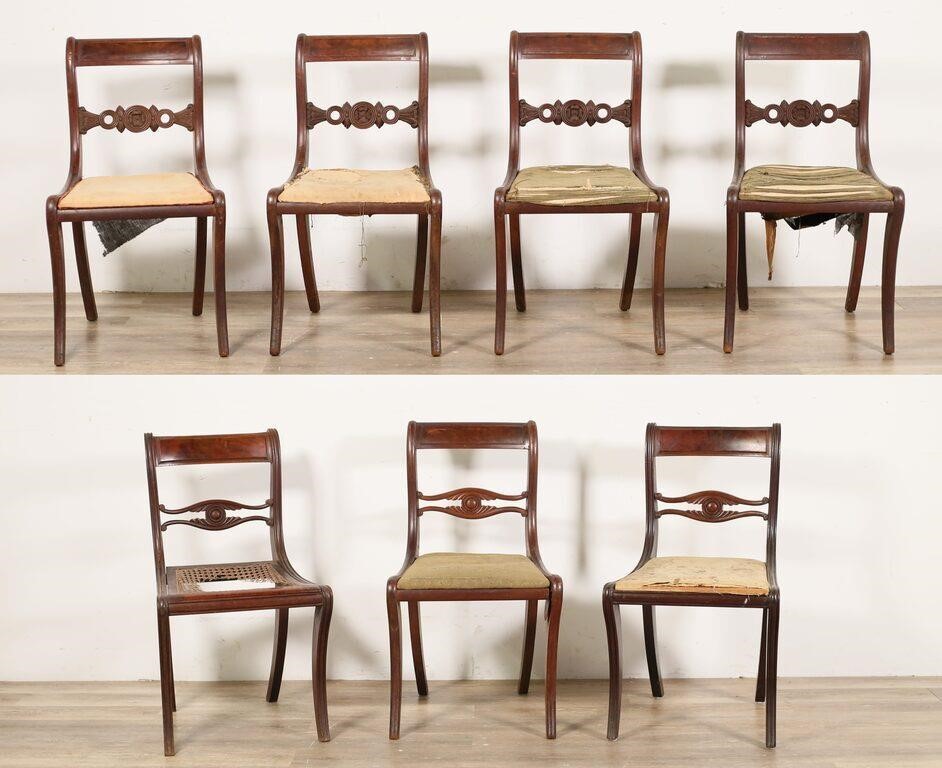 SEVEN AMERICAN CLASSICAL MAHOGANY