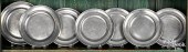 SEVEN AMERICAN PEWTER PLATES,