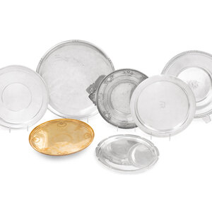 Seven American Silver Trays