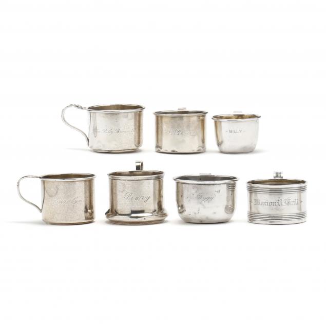 SEVEN AMERICAN STERLING SILVER BABY