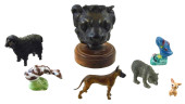 SEVEN ANIMAL MINIATURES, MADE
