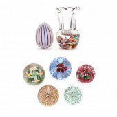 SEVEN ANTIQUE ASSORTED GLASS P