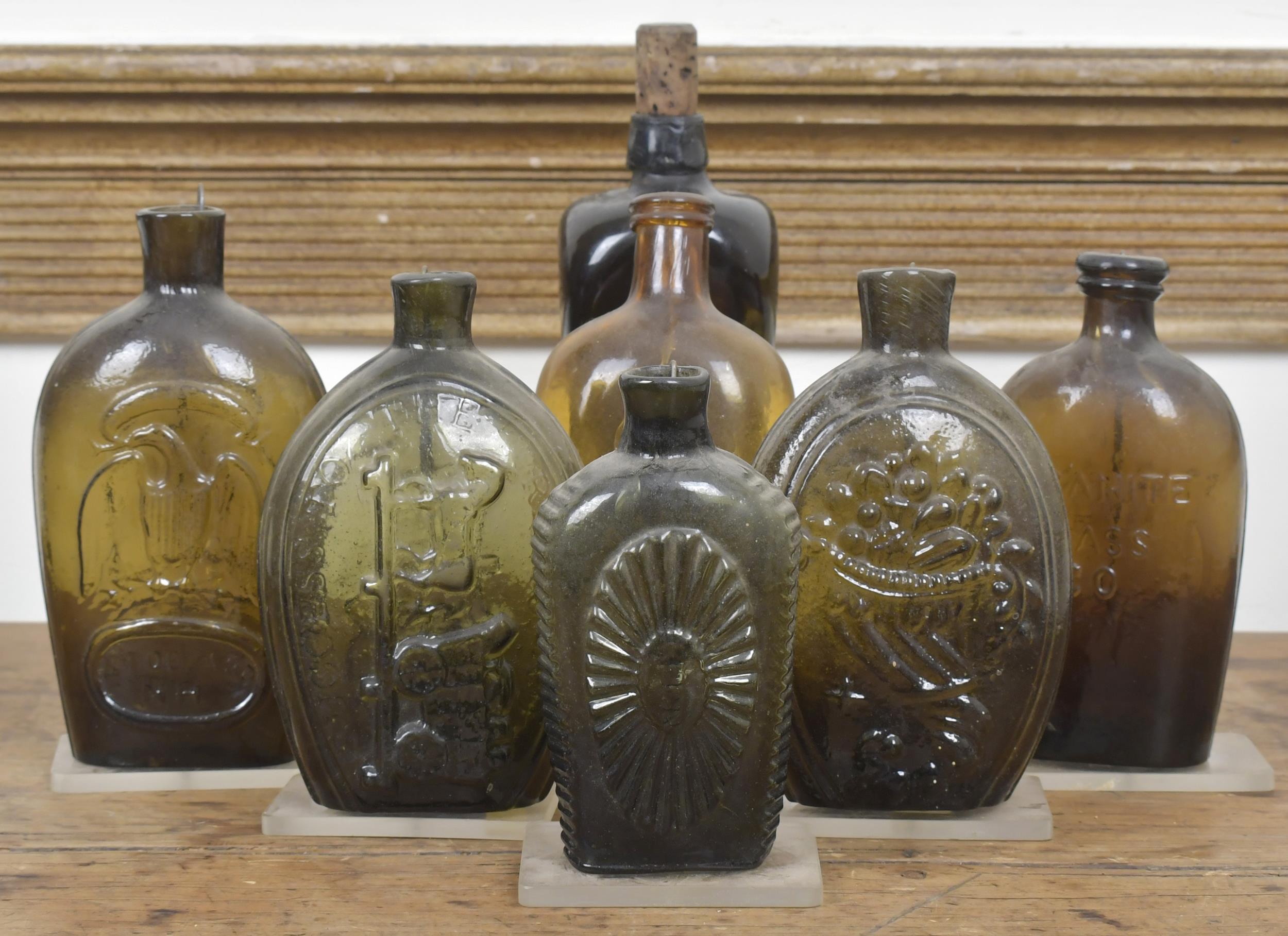 SEVEN ANTIQUE BOTTLES. Collection
