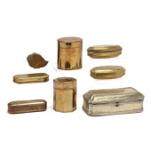 SEVEN ANTIQUE DUTCH BRASS TOBA
