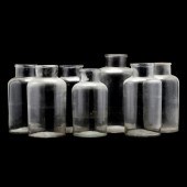 SEVEN ANTIQUE FRENCH GLASS PIC