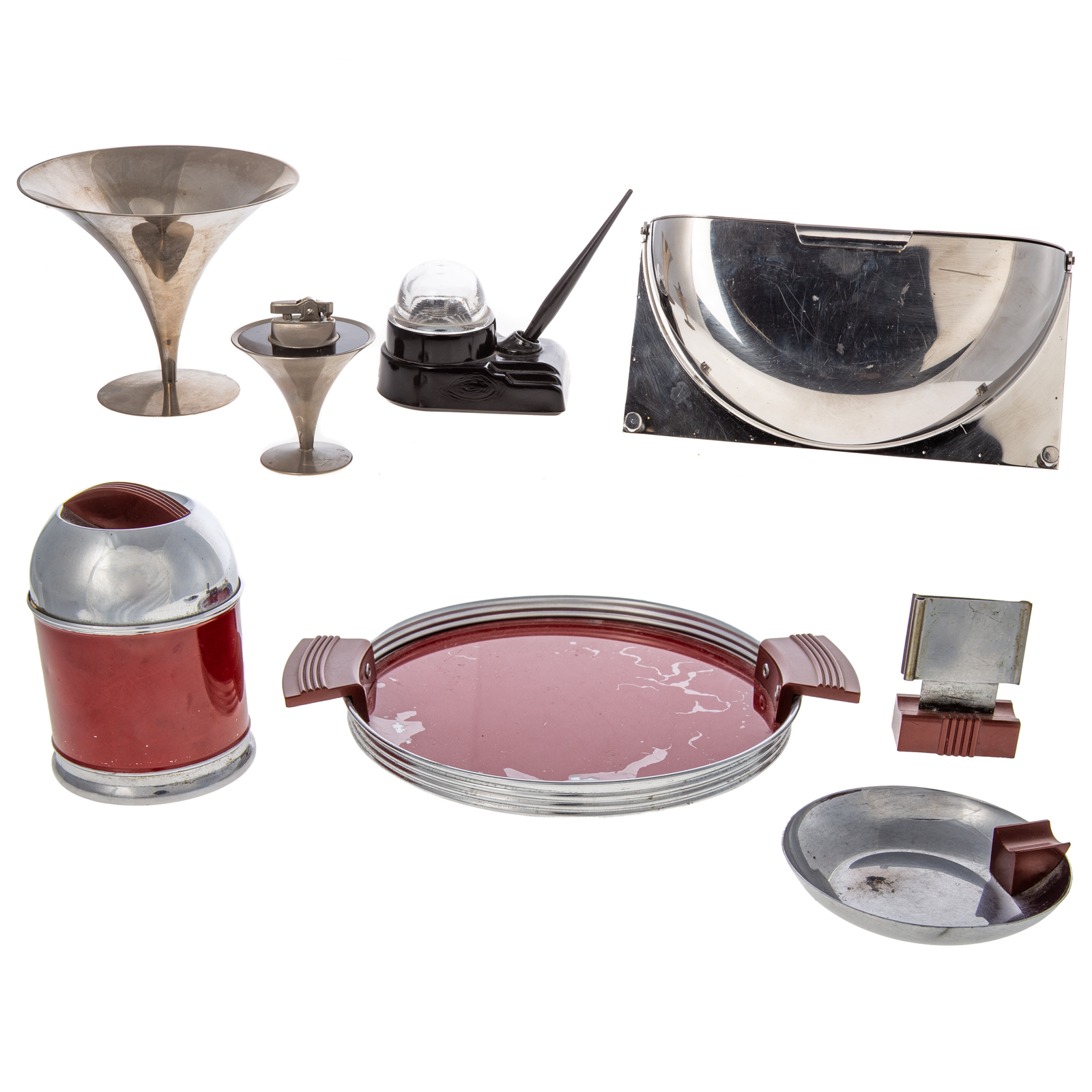 SEVEN ART DECO SMOKING ARTICLES &