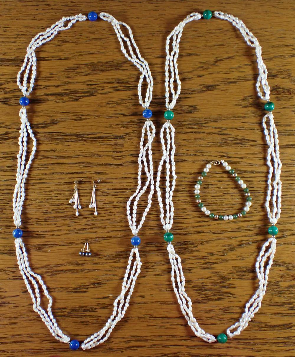 SEVEN ARTICLES OF PEARL AND GOLD