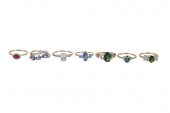 SEVEN ASSORTED 10 KARAT GOLD R