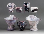 Seven assorted amethyst marble