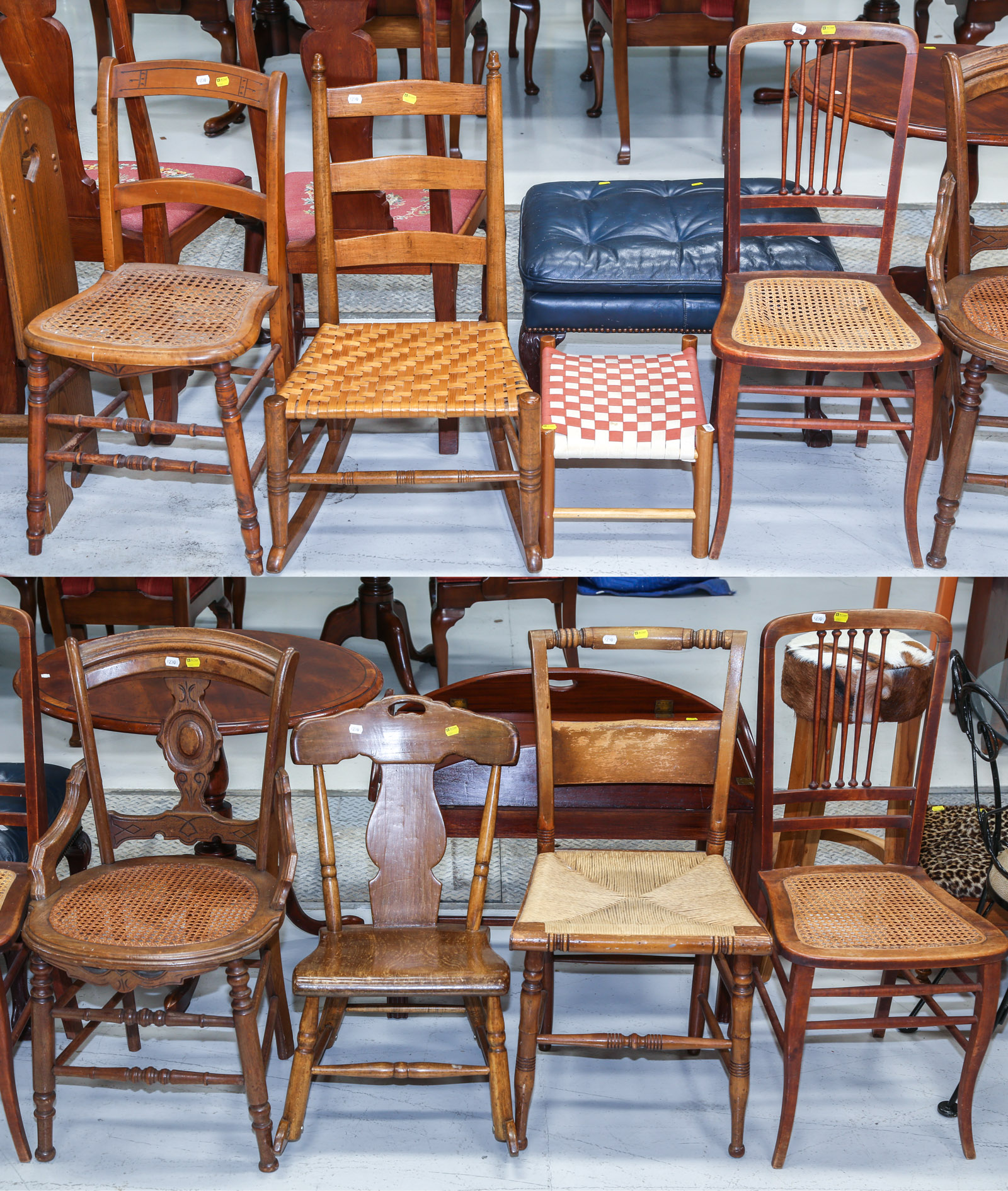 SEVEN ASSORTED ANTIQUE CHAIRS