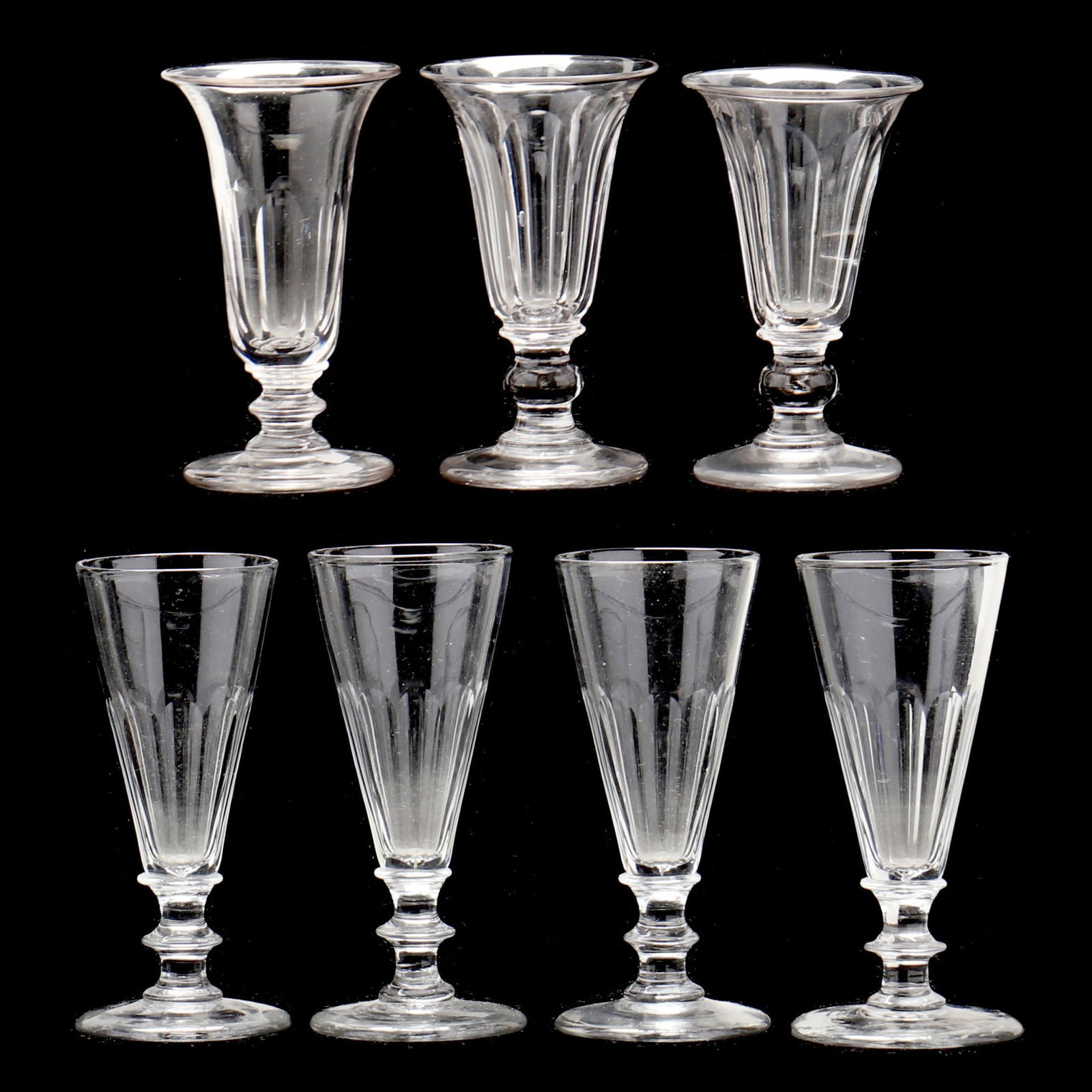 SEVEN ASSORTED FACETED SYLLABUB