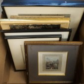 SEVEN ASSORTED FRAMED WORKS OF