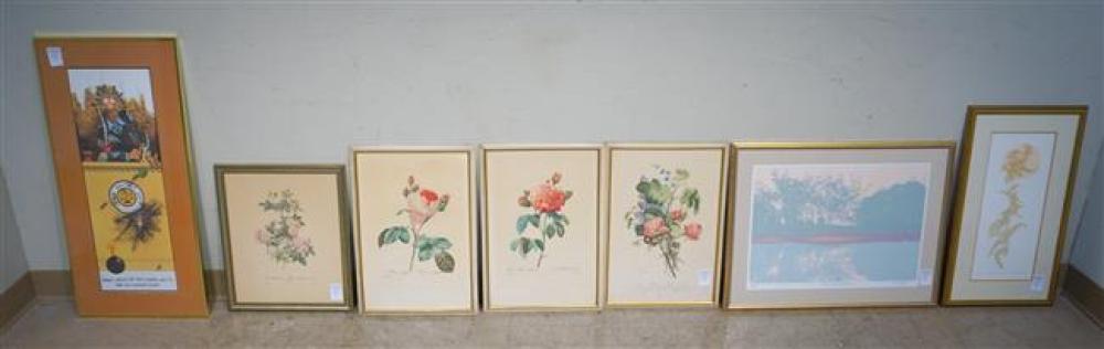 SEVEN ASSORTED FRAMED WORKS OF
