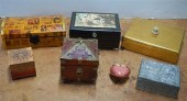 SEVEN ASSORTED HINGED BOXESSev