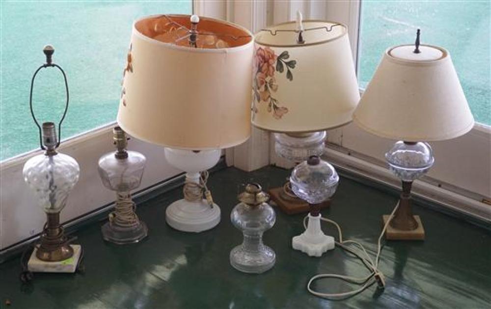SEVEN ASSORTED OIL LAMPSSeven