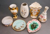 SEVEN ASSORTED POLYCHROME DECO