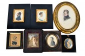 SEVEN ASSORTED PORTRAIT MINIAT