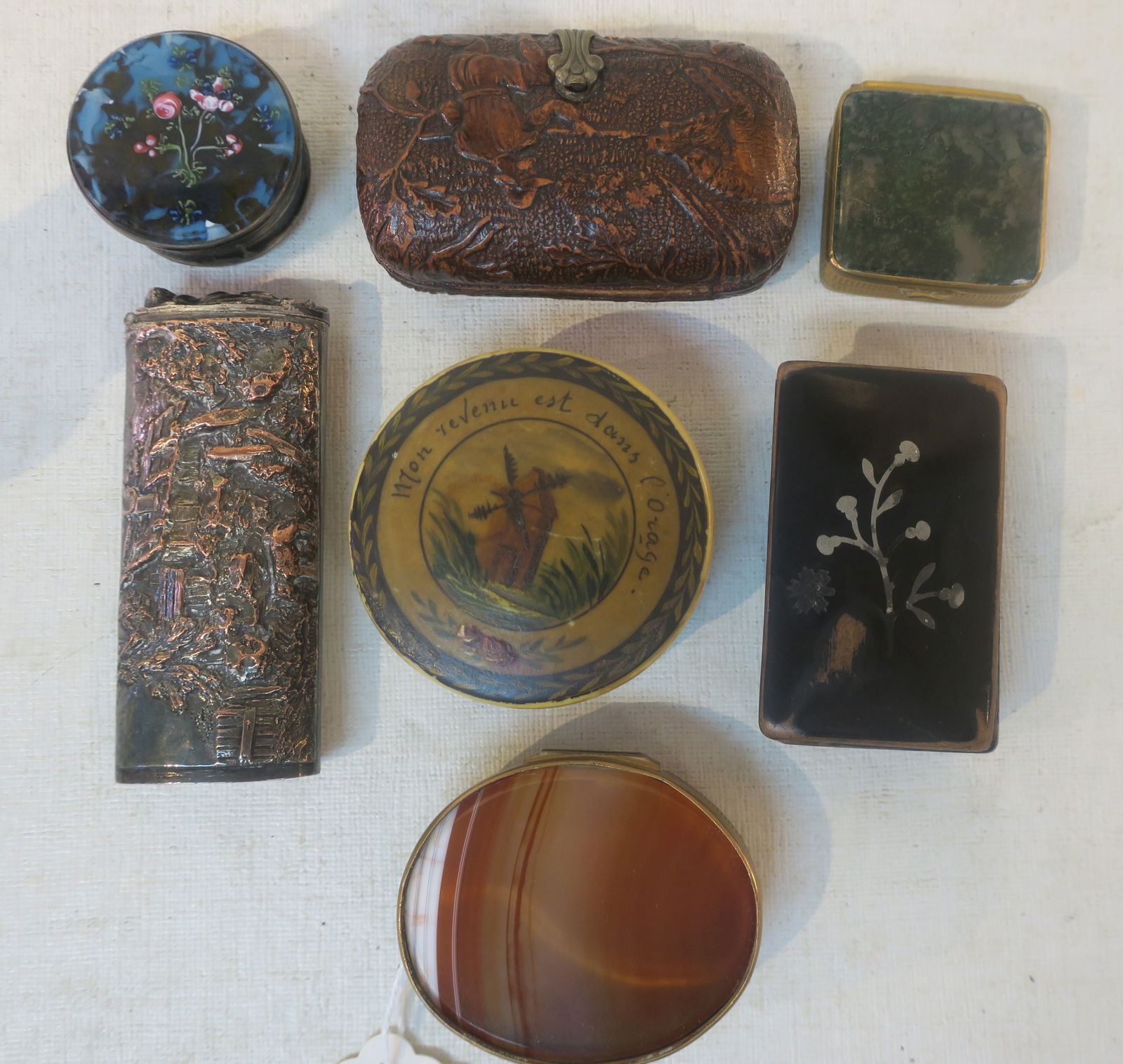 SEVEN ASSORTED SMALL ANTIQUE