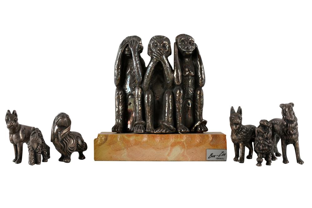 SEVEN ASSORTED STERLING ANIMAL