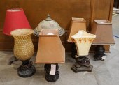 SEVEN ASSORTED TABLE LAMPS H O