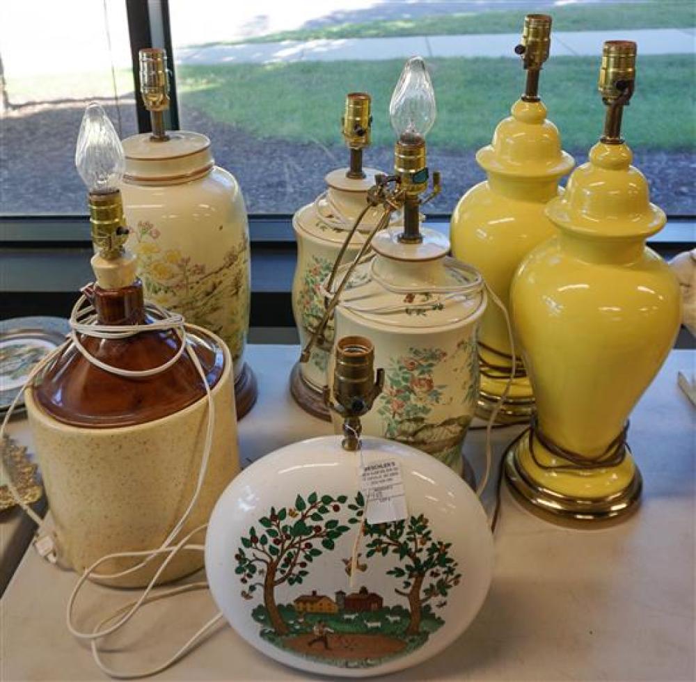 SEVEN ASSORTED TABLE LAMPSSeven