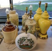 SEVEN ASSORTED TABLE LAMPSSeve