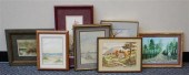 SEVEN ASSORTED WATERCOLORS, LA