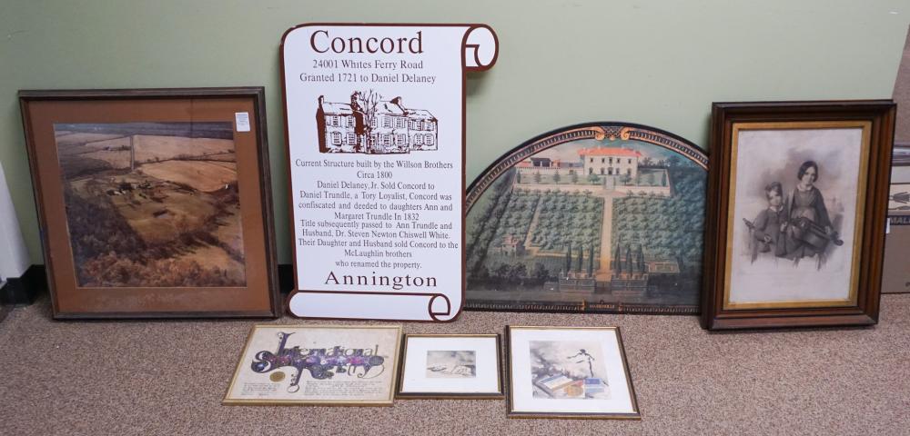 SEVEN ASSORTED WORKS OF ARTSeven