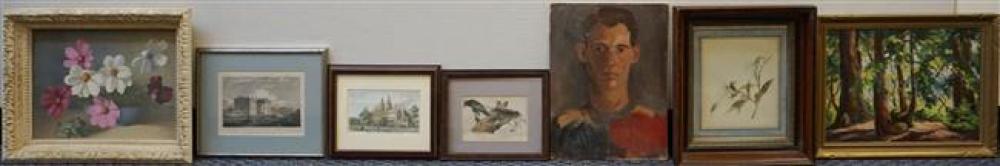 SEVEN ASSORTED WORKS OF ARTSeven