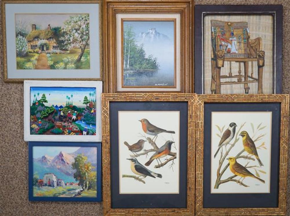 SEVEN ASSORTED WORKS OF ARTSeven