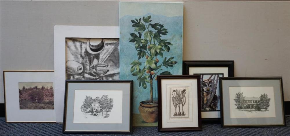 SEVEN ASSORTED WORKS OF ARTSeven