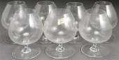 SEVEN BACCARAT CRYSTAL BRANDY