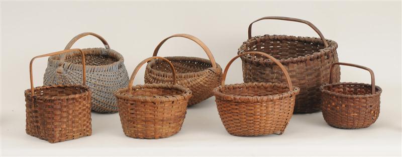 SEVEN BASKETS Including one blue