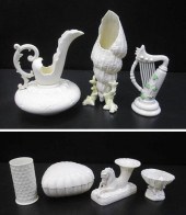 SEVEN BELLEEK PARIAN PORCELAIN