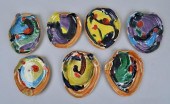 SEVEN BETTY WOODMAN GLAZED CER