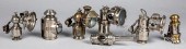 SEVEN BICYCLE LAMPS, CA. 1900S