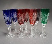 SEVEN BOHEMIAN VARIED COLOR-TO