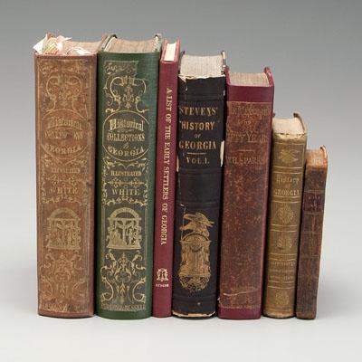 Seven books, mixed Georgia