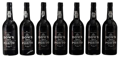 SEVEN BOTTLES 1983 DOW'S VINTAGE