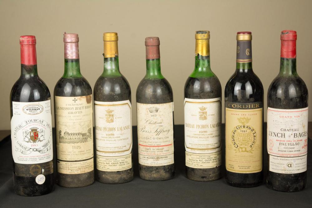 SEVEN BOTTLES OF VINTAGE FRENCH RED