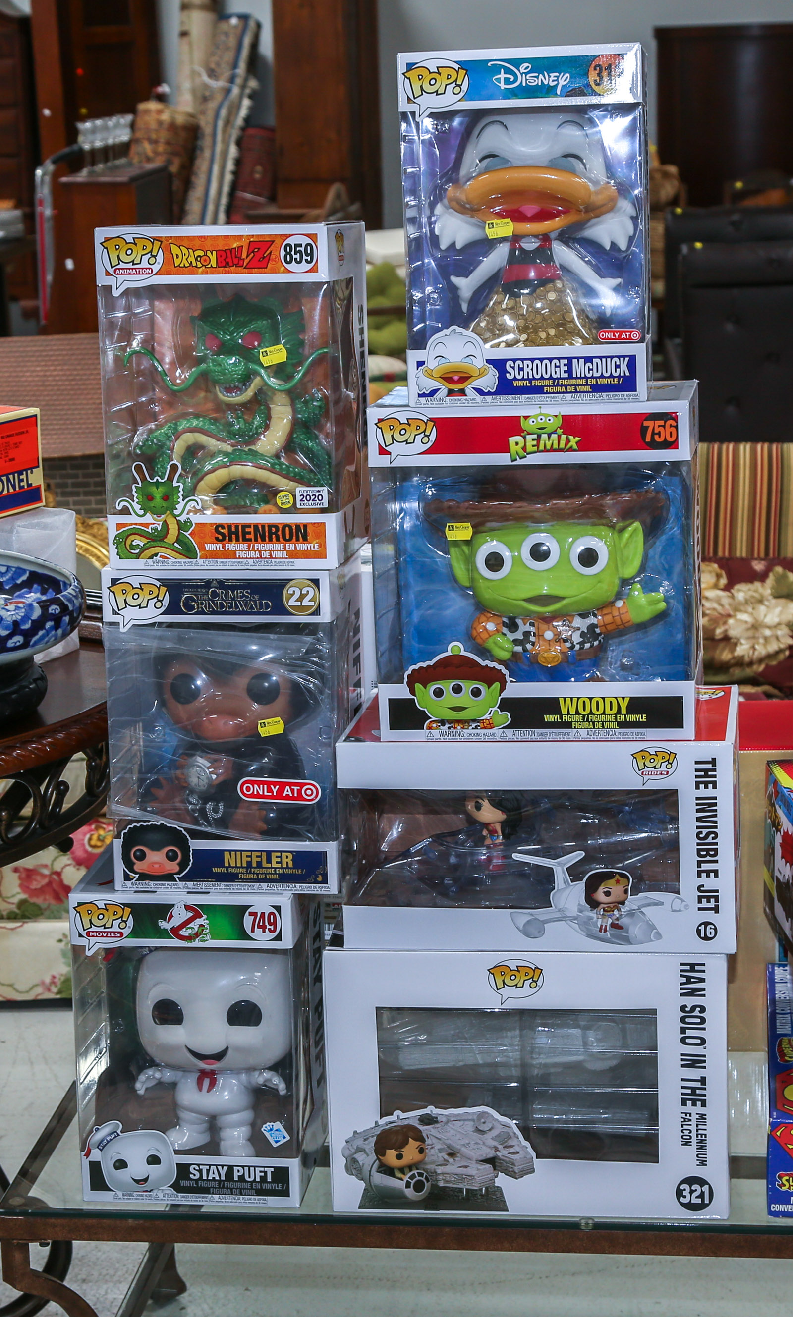 SEVEN BOXED FUNKO POP! LARGE