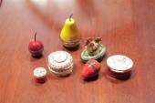 SEVEN BOXES. Limoges rooster f
