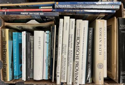 Seven boxes of books relating to