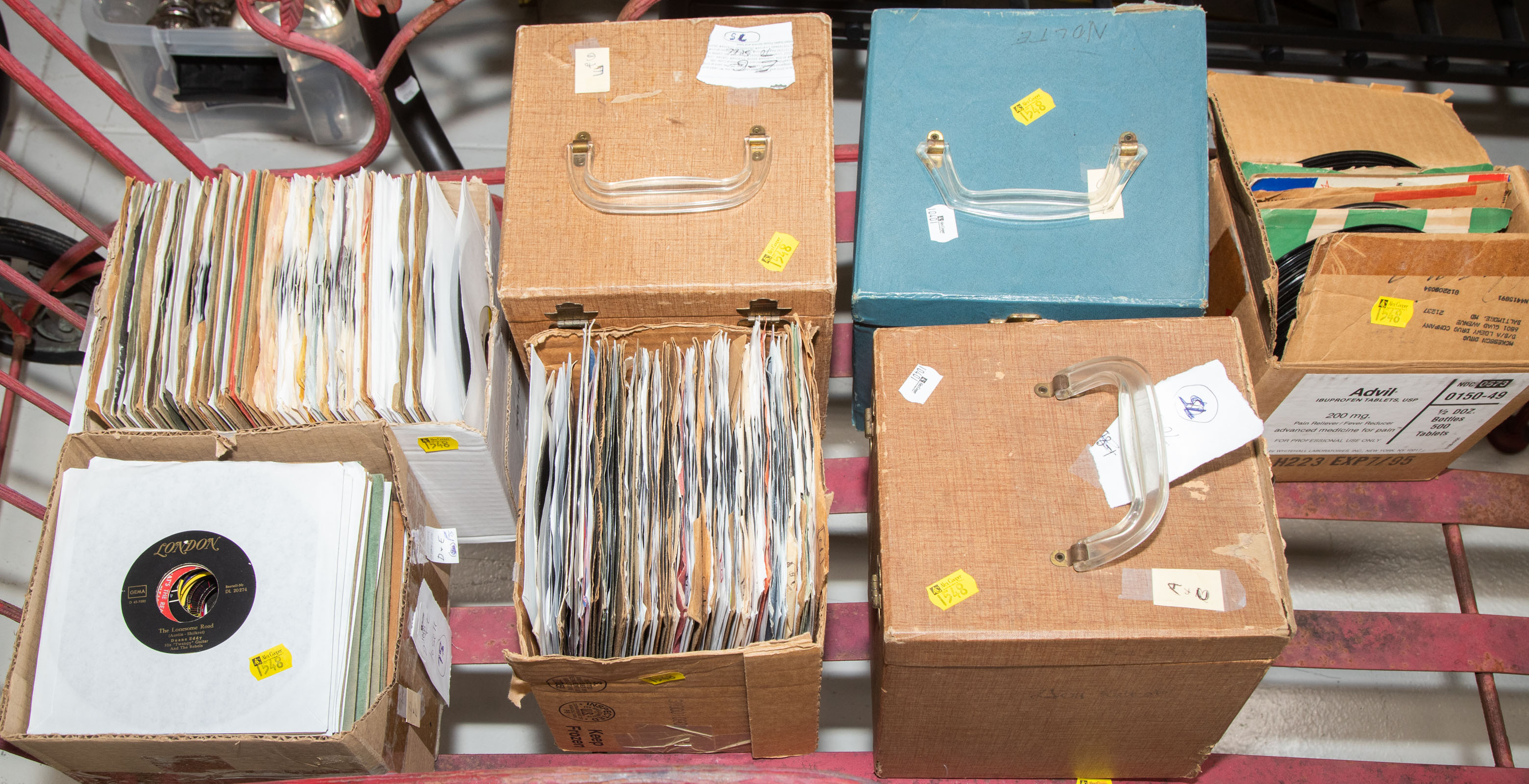 SEVEN BOXES OF VINTAGE 45S
