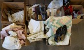 SEVEN BOXES WITH TABLE LINEN,