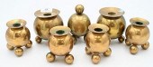 SEVEN BRASS PIECES, TO INCLUDE
