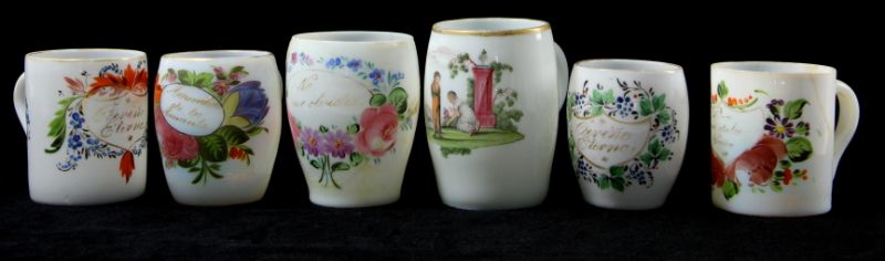 Seven Bristol Glass Mugswith