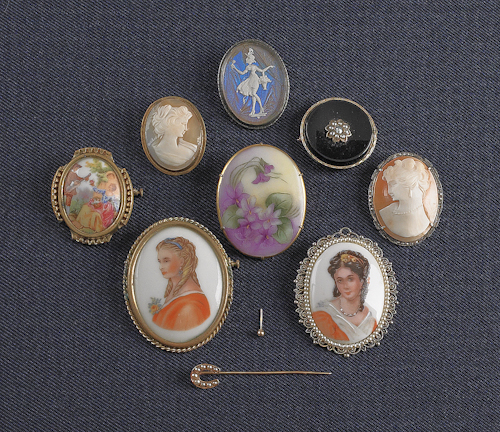 Seven cameos 19th/20th c. to