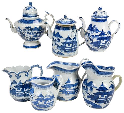 SEVEN CANTON BLUE AND WHITE