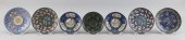 SEVEN CANTON ENAMEL PLATES 19T